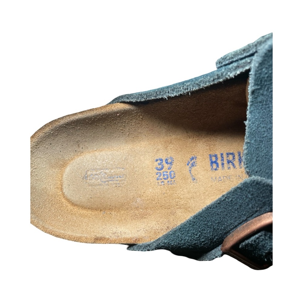 Birkenstock Women's Bostons Clog Sz 8.5 Teal Dark Green Booktok Dark Academia ￼ - Picture 2 of 8